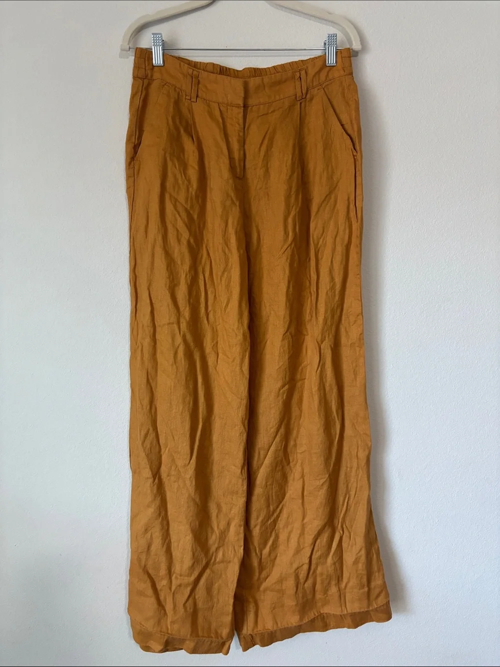 Magaschoni Wide-Leg Chinos — Mustard